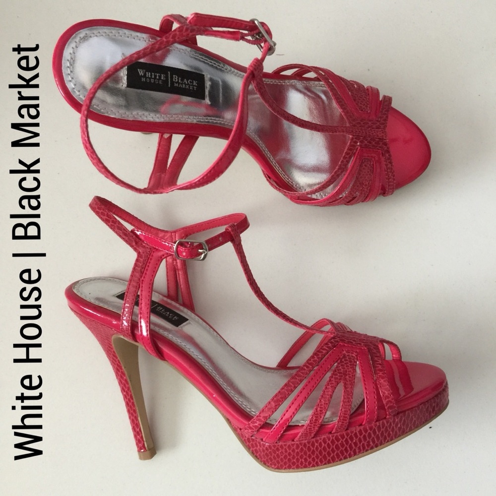 WHBM Hot Pink Slingback Heels Shoes